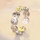 Pure silver S99 sterling silver ring to attract wealth, copper coin ring, opening adjustment, women's fashion transfer silver jewelry, index finger, ring finger, Qian Duoduo (open style)