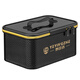 Camper fishing gear storage box thickened multi-functional fishing accessories box large storage box tool box storage bag EVA storage box <medium size> black gold