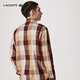 Lacoste French Crocodile Herren lässig bequem bequeme Doppel-Side-Langarm-Langarm-Hemd CH9864 3JR_Brown 39