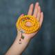 Fat Donglai quality beeswax bracelet new style chicken oil yellow 108 beads rosary bracelet for women full of honey old honey amber original chicken oil yellow 108 beads lotus style 8mm