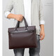 Woodpecker (TUCANO) men's handbag horizontal style men's business briefcase shoulder crossbody men's bag computer file bag Valentine's Day black large bag 14 inches