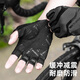 ROCKBROS Cycling Short Finger Gloves Half Finger Fitness Gloves Men's and Women's Cycling Outdoor Breathable Sports Spring and Summer Black (SBR + Velvet Palm Pads) XL