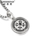 Ji Sifan Light Luxury Compass Silver Necklace Men's Trendy Retro Style Personalized Hip-Hop Pendant Accessories as a Valentine's Day Gift for Your Boyfriend Silver Compass Pendant + Hexagonal Silver Chain 65cm