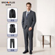 Fat Brother Plus Size Men's Suit Suit Men's Vertical Stripe Suit Three-piece Wedding Groom's Suit Plus Fat Oversize Formal Suit Black Vertical Stripe 4XL (220-240Jin Jin is equal to 0.5 kg)