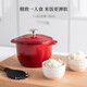 珐宝（staub）珐琅铸铁锅火锅煲汤焖烧煲电磁炉通用饭釜锅樱桃红16cm 40511-828