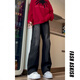 7 productos de alta gama, jeans de micro-carne, estilo de primavera y verano para hombres, pantalones largos de ancho de piernas municipales de High street estadounidenses, HCFS-1019 Retro Blue L