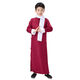 Qinsuluo children's cross talk performance costumes May 4th Republic of China coat boy storyteller Chinese Hanfu robe groomsmen performance clothes burgundy without scarf 150