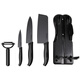 Meica Ceramic Knife Five-piece Set Ceramic Knife Kitchen Knife Chef's Knife Fruit Knife Peeler Knife Holder TES04B-B