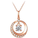 PT950 Platinum Moon Necklace 18k Gold Women's Clavicle Chain Rose Gold Smart Pendant 2024 New Gift Box Certificate