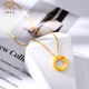 Chinese jewelry birthday and New Year gift for girlfriend gold pendant women's gold Möbius strip pendant necklace set chain clavicle chain