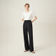 Fanslanen Waist Straight Versatile Floor-Mopping Pants 2024 Summer New High-waisted Slim Casual Pants 24FS12102 Black M