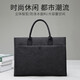 Meidu briefcase men's business handbag casual men's bag large capacity canvas computer bag conference document bag horizontal briefcase black 14 inches