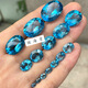 Natural topaz, oval topaz loose stone, Swiss blue topaz ring surface loose stone, topaz rough stone, picture color 3*4MM