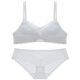 French KJ bra, wire-free underwear, feminine lace small bra, push-up, adjustable underwear set, French bra set 3316 sea blue 34=75B set