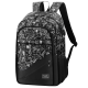 Barang backpack men's backpack large capacity fashion trend graffiti print high school student junior high school student college bag lightweight burden reduction spine protection water repellent standard size graffiti black and white standard size plus size