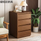 Yumingju chest of drawers solid wood color simple modern bedroom wall storage cabinet living room chest of drawers cabinet storage cabinet four layers double row eight drawers - turmeric sandalwood color 90CM