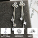 Ancient silver needle earrings for women 2025 new one-week earrings birthday gift for women light luxury niche high-end practical T199 I have you in my heart niche earrings set gift box