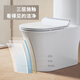 Huida Badezimmer Flush Toilette Haushalt Keramik integrierter Toilettenstrahl Siphon großer Impuls großer Rohrdurchmesser wassersparende Toilette 6218n Runde Modell 305/300 mm