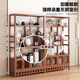 Wen Xinfu Bo ancient rack Duobao Pavilion tea display cabinet living room new Chinese style storage rack ancient ornaments cabinet bookshelf storage bold reinforcement damage compensation six layers 80 long simple style thickened laminate