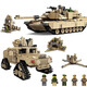 
Compatible with Lego building blocks military wood 7-10-year-old boy toys birthday gift assembled building blocks tank aircraft carrier M1A2 tank [1463 particles]