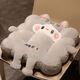Yingzhu'er cartoon biscuit square cushion cushion office sedentary cushion thickened cushion student dormitory fart cushion chair cushion car cushion white cat 40*40*8 cm bottom anti-slip strap
