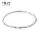 TTMIX glossy gold hoop platinum bracelet closed pt950 women's platinum bracelet curly grass pattern platinum bracelet for girlfriend pt950 60mm 24.65g thick 3.0mm
