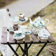 JINGWAN British Afternoon Tea Set American Tea Cup Home Scented Tea Cup European Coffee Cup Set Set (1 Pot, 4 Cups, 4 Dishes, 4 Spoons) Gift Box 13 Pieces