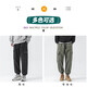 Dingfengbaoluo overalls men's spring and summer leggings loose trendy brand casual trousers men FK6603 military green 2XL