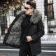 Luo Shang Gu Qiu Pai overcomes men's 2023 new winter fur coat fox fur men's fur integrated [fox fur] black shell + brown inner liner 4XL size 190-210 Jin [Jin equals 0.5 kg]