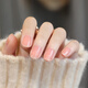 Sweet Color Unscented Eco-friendly Nail Polish No-Bake Jelly Nude Powder 12ml Light Pink Non-Tearable Nude New Year Gift