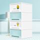 Xitianlong installation-free storage cabinet simple wardrobe bedside table children's snack toy storage cabinet 4-layer nestling