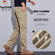 啄木鸟休闲裤男夏季薄款工作裤子男款直筒宽松百搭时尚卡其色商务西裤 6621卡其 薄款 32 （2尺5）建议130-140斤穿