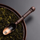 He Jiagong Tea Ceremony Zero Matching Golden Tea Spoon Tea Spoon Black Sandalwood Bamboo Spoon Shovel Measuring Spoon Household Black Sandalwood Bamboo Tea Spoon