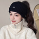 Laishuhui headband warm hairband wool knitted hairband autumn and winter forehead protector wiping forehead sports headband women's confinement headscarf headband off-white wide-brimmed thick hairband