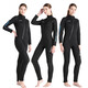 OUZO men's 5MM thickened one-piece wetsuit swimsuit winter swimming warm sun protection surfing suit jellyfish suit snorkeling equipment men's black M