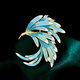 Ancient enamel phoenix brooch, high-end women's light luxury corsage, exquisite niche pin, suit suit coat, scarf button X370 enamel color phoenix brooch