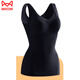 猫人（MiiOW）塑型美体背心女款无痕束胸带胸垫免穿文胸大码收腹收小肚子塑身衣 卡其色 XL