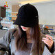Scarecrow Hat Women's Autumn and Winter New Versatile Fashion Fisherman Hat Showing Face Small Big Brim Casual Peaked Hat Universal for All Seasons Black One Size Adjustable