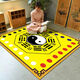 Miaopule Tai Chi Bagua Diagram Floor Mat Living Room Coffee Table Blanket Thickened Gang Blanket Household Yin and Yang Innate and Acquired Large Area Black and White Tai Chi 60*60 Miles