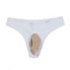 Kiss men's ice silk thong seamless sexy low-waisted T-pants large size one-piece tight thong feminine underwear 1 piece brown L size closed cover 95-120Jin Jin is equal to 0.5 kg