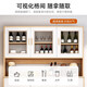 Jiyouai sideboard wine cabinet modern minimalist sideboard living room wall high cabinet multi-functional household large capacity storage cabinet upgraded solid wood particle board transparent cabinet door sky gray 80*34*182cm