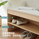 Lin's home shoe cabinet integrated stool home entrance entry shoe changing stool entrance can sit shoe rack Lin's Wood Industry