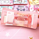 Tanbeiman Portefeuille pour Enfants Filles Dessin Animé Mignon Court Demi-plié Pu Souple Porte-Monnaie Étudiant Multifonction Porte-Monnaie Porte-Carte Rose KT Chat Portefeuille de Dessin animé pour Enfants