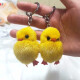 Super cute waterproof mink mini fur duck pendant plush bag mobile phone pendant duck keychain jewelry Chinese Valentine's Day gift yellow