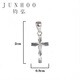 Junhong 18K gold rose gold plain gold cross small pendant pendant exquisite Valentine's Day gift 18K rose gold