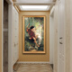 
Emperor's Spring Day Hand-painted oil paintings, figures, decorative paintings, European and American style porch hanging paintings, corridor murals, wall paintings, custom vertical version 692 gold solid wood frame 110X200