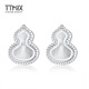 TTMIX New Chinese Style Women's Platinum Earrings pt950 Gourd Platinum Earrings Fashionable Temperament for Your Girlfriend 2.0-2.2g