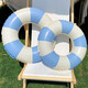 Zhenxiqi adult swimming ring female thickened lifebuoy retro swimming ring inflatable armpit ring adult water swimming equipment blue stripes suitable for 95-150Jin Jin equals 0.5 kg