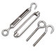 Jinggong 304 stainless steel flower basket screw tensioner wire rope tightener rope tightener turnbuckle bolt M20UU type