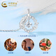 China Gold (CHINA GOLD) PT950 Platinum Feather Pendant Women's New Feather Companion Necklace Valentine's Day Birthday Gift for Girlfriend and Wife Platinum Feather Companion Pendant About 1.4g Free Silver Chain